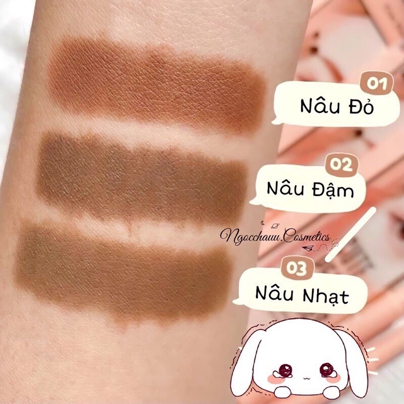 Chì mày 2 đầu cọ KISS BEAUTY peach | BigBuy360 - bigbuy360.vn