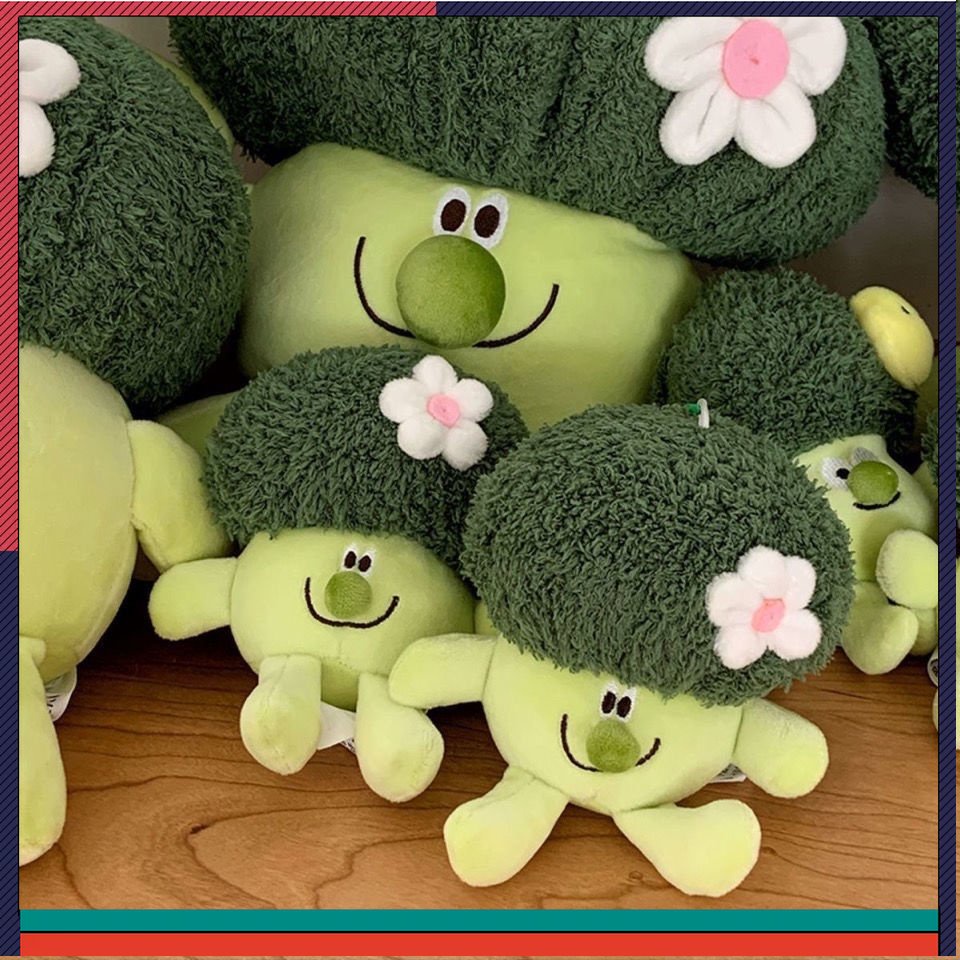 Móc Khóa Hình Rau Củ Broccoli Hoạt Hình Sáng Tạo