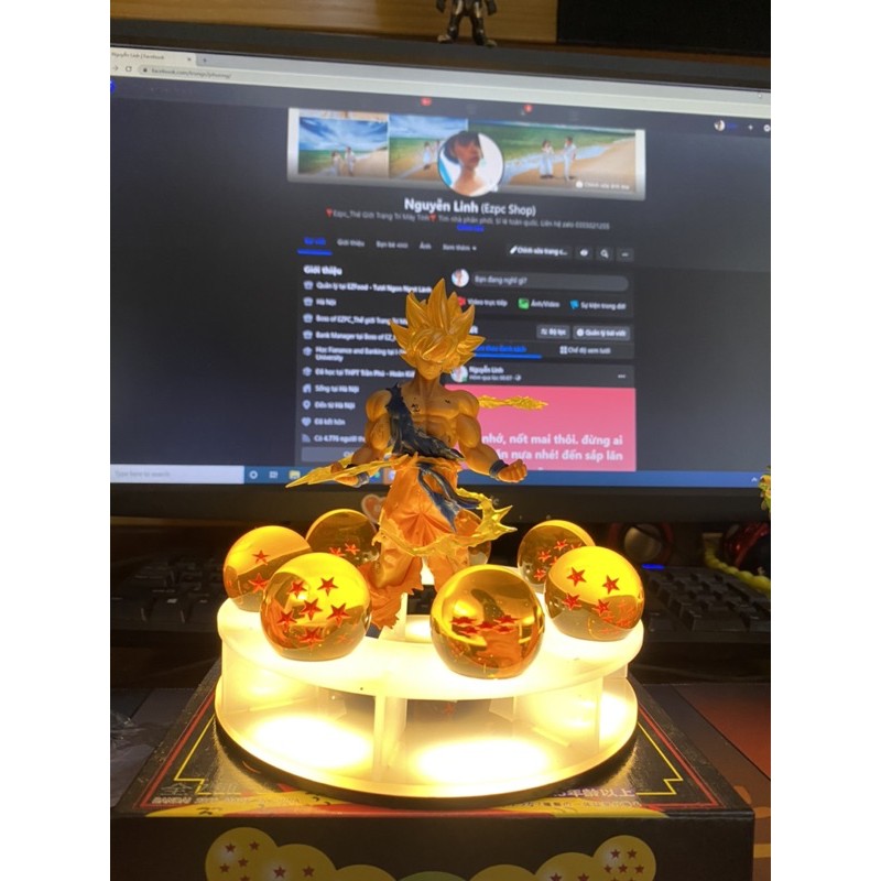 Mô Hình Dragonball  Goku SaiYan Ngọc Rồng Có Led