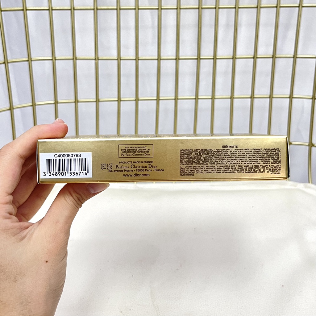 Bộ 4 thỏi son môi DIOR blue gold mẫu thử phiên bản Giáng sinh