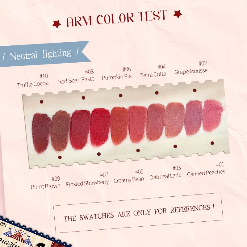 Flower Knows Circus Series Lipstick Matte Lip Mud 12 Colors 3.5g | BigBuy360 - bigbuy360.vn