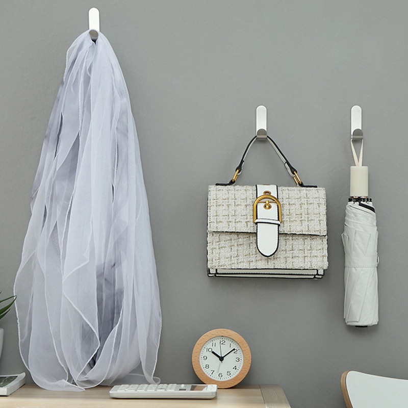 Set 1/2/5 Móc Treo Đồ Chữ J Bằng Thép Không Gỉ 304 Gắn Tường/Cửa Ra Vào Tiện Dụng
