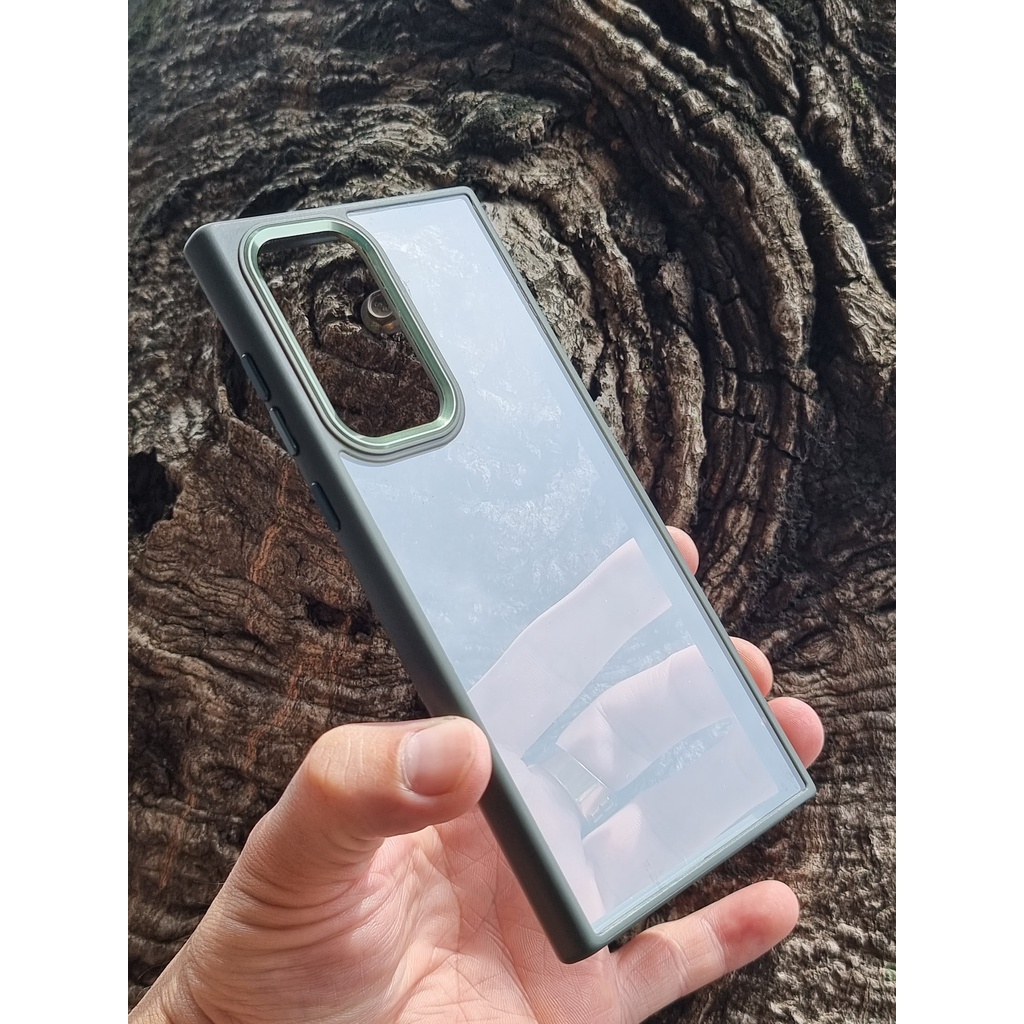 Ốp Lưng Trong Viền Màu Bảo vệ Camera cho SamSung Galaxy s22 / s22 plus / s22 ultra - Chính Hãng Miruyi