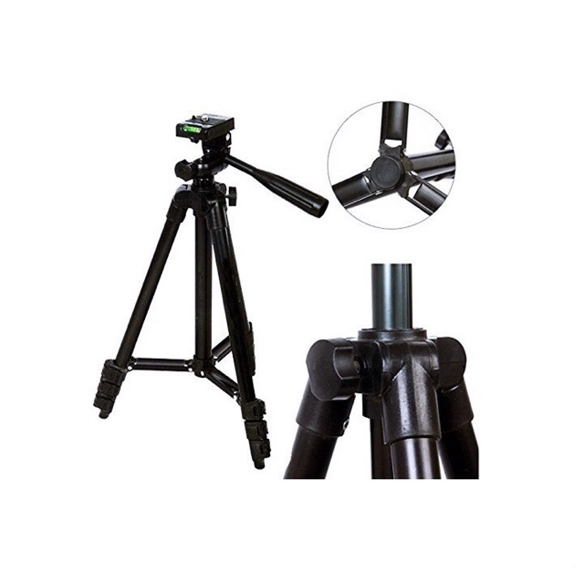 Combo 3 món chân đế chụp hình Tripod TF 3120 THẾ HỆ MỚI + đầu kẹp điện thoại + nút blt