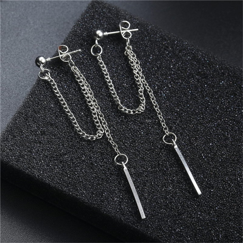 [Hot Sale] [Bông Tai Chuỗi Hình Học Tối Giản Phong Cách Punk Cổ Điển] Bông Tai Dáng Dài Tua Rua Cho Cô Dâu / Cô Dâu]