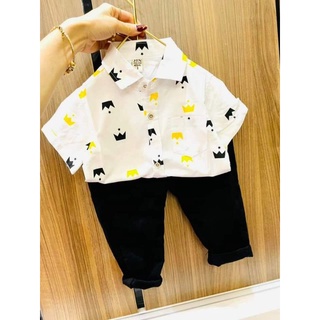Áo sơ mi bé trai cộc tay và dài tay