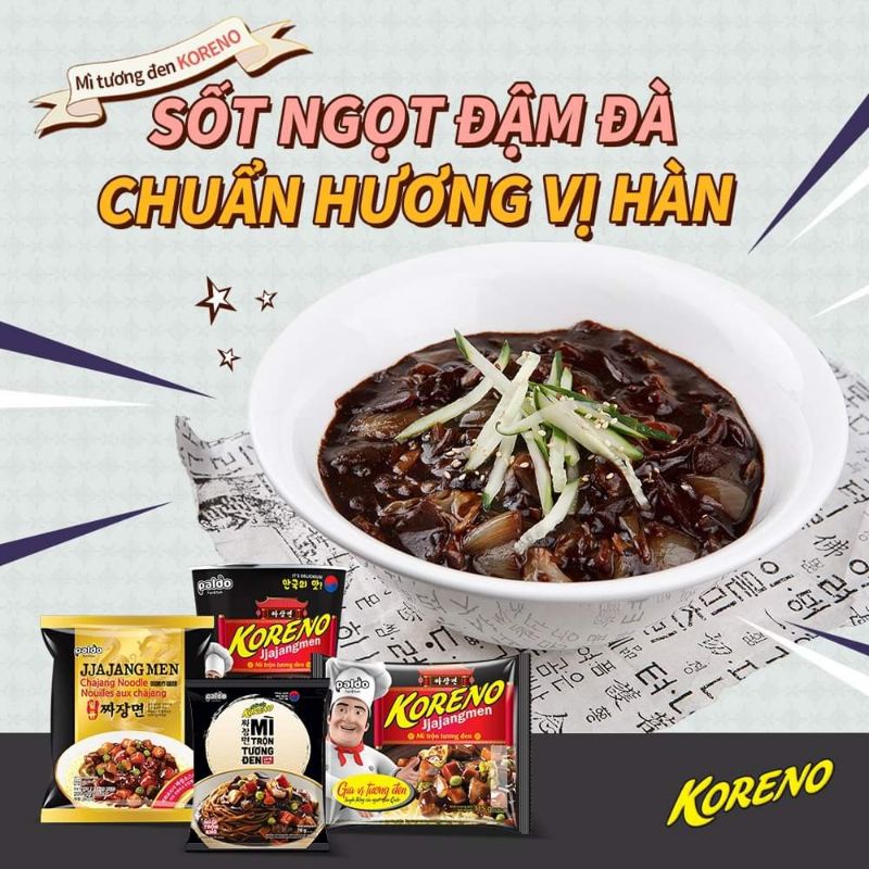 Mì tương đen koreno jjajangmen các loại