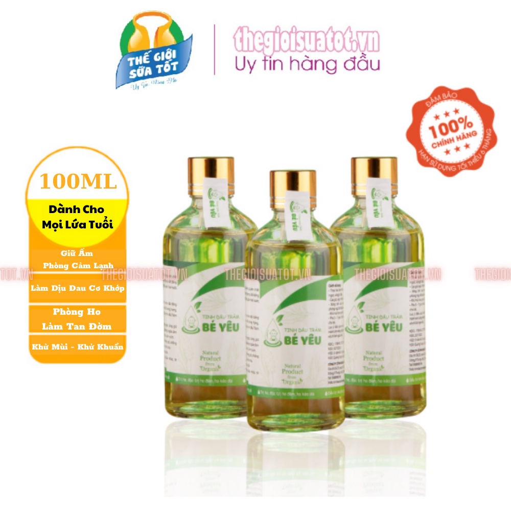 Tinh Dầu Tràm Bé Yêu 100ml - Giữ Ấm Và An Toàn Cho Bé