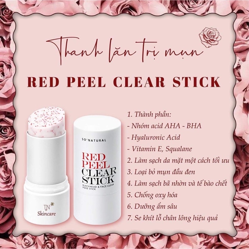 Thanh lăn mụn đầu đen RED PEEL CLEAR STICK Hàn Quốc