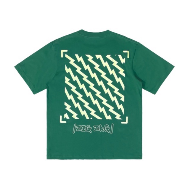 5THEWAY® /public icon/ ZIGZAG NEW TEE™ in GREEN GREEN aka Áo Thun Xanh Lá Tay Ngắn