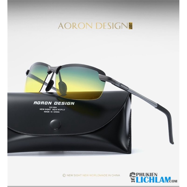 Kính đi đêm AORON chính hãng A3043 (Vàng xanh) hỗ trợ đi đêm