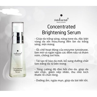 Serum dưỡng da trắng sáng, ngăn ngừa sạm nám Sakura Concentrated Brightening