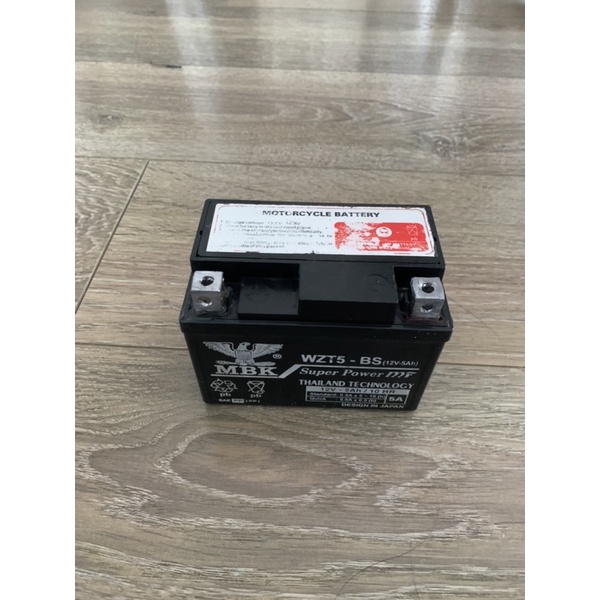 Ắc quy xe máy MBK cũ/đã qua sử dụng, 12V 5Ah WZT5-BS
