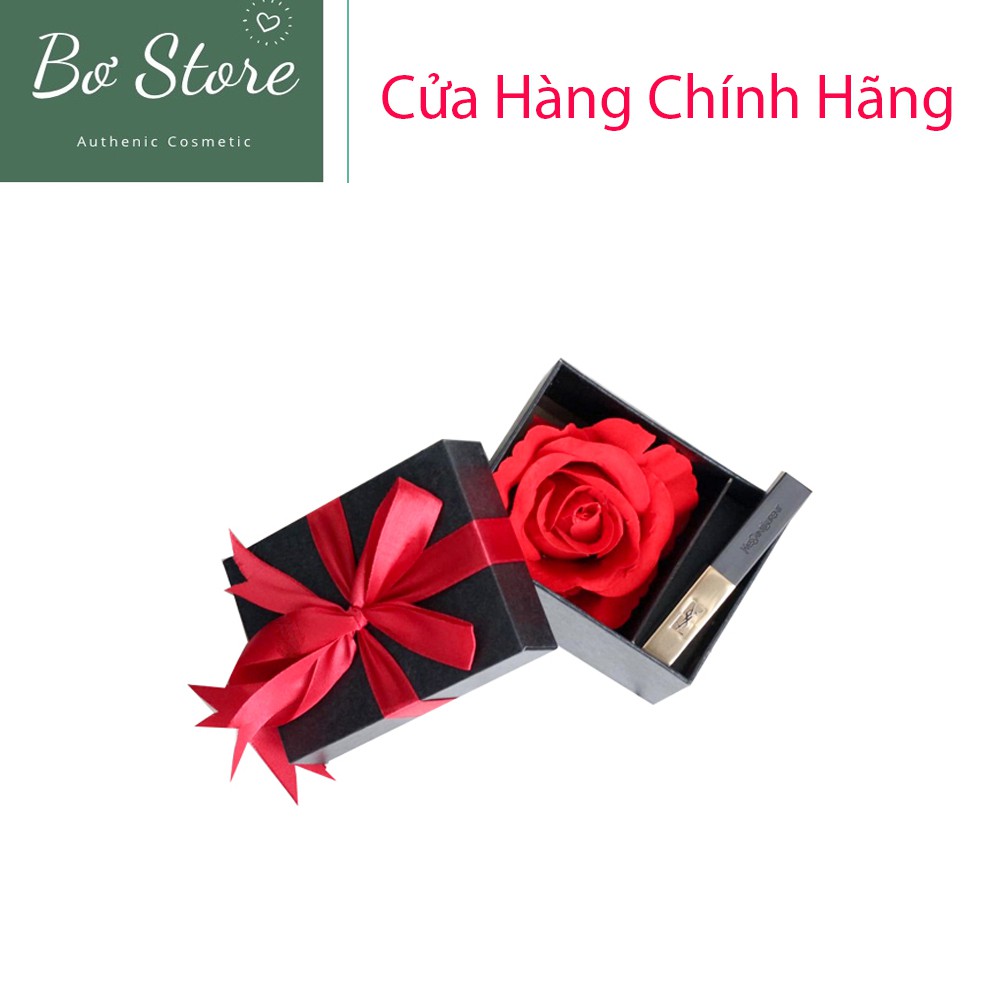 Hộp quà hoa hồng nhung đựng son thỏi ngắn 9x12