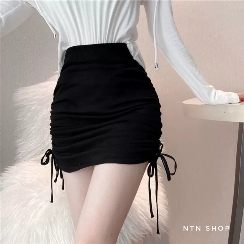 Chân váy rút 2 bên tôn vòng 3 kèm quần trong hàng đẹp.NTN shop