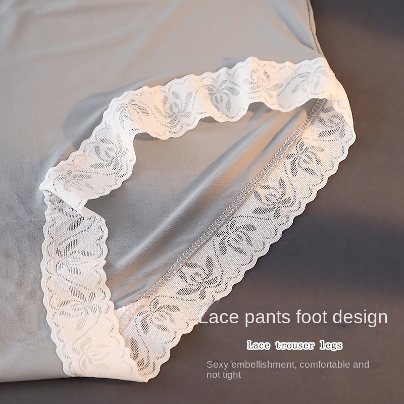 Quần Lót cotton Lụa Lạnh Không Đường May Kháng Khuẩn Lưng Vừa Nâng Hông Kiểu Nhật Bản Cho Nữ