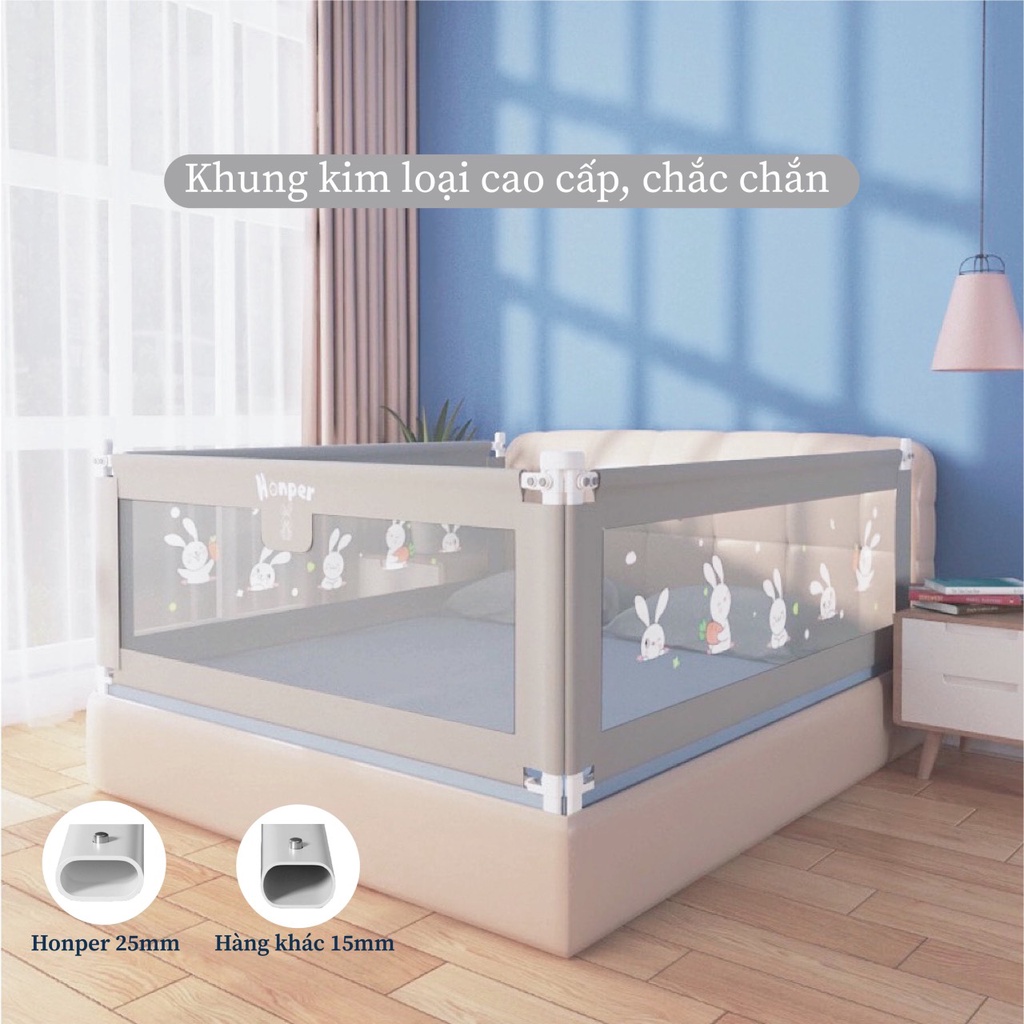 Thanh chắn giường Honper cao cấp thiết kế Hàn Quốc phân phối chính hãng bởi babyhop