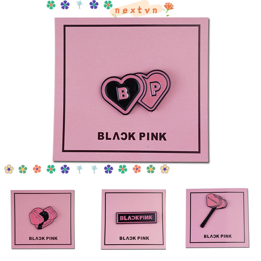 Ghim Cài Áo Bằng Kim Loại Tráng Men Hình Blackpink Dễ Thương