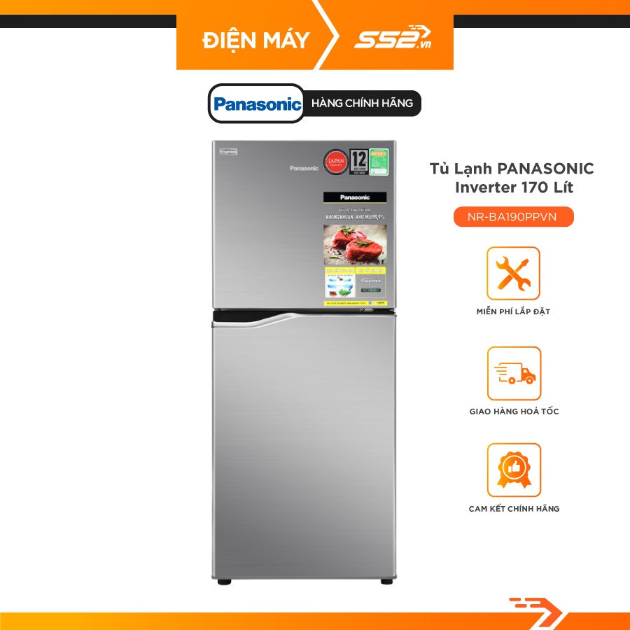 Tủ lạnh Panasonic Inverter 170 lít NR-BA190PPVN - Bảo Hành Chính Hãng
