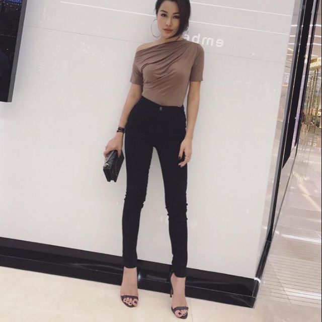 Quần jeans skinny topshop lưng cao bhh75