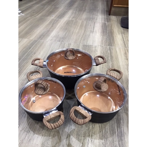 Bộ nồi ceramic đáy từ sunhouse