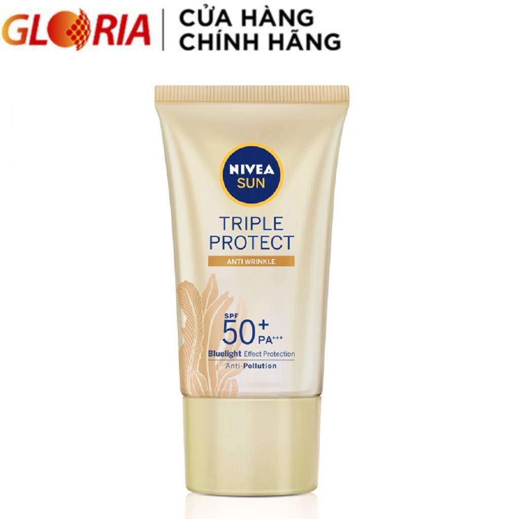 Kem Chống Nắng Dưỡng Da Chống Lão Hóa NIVEA SUN Triple Protect Anti Wrinkle SPF50+ PA+++ 40ml - 85546