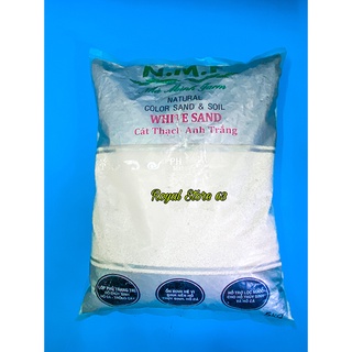 Cát thạch anh trắng trải nền làm thác cát cho bể cá tiểu cảnh