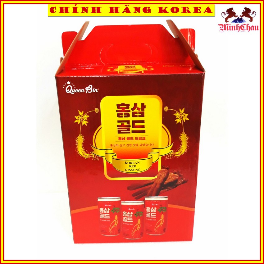 Nước Hồng Sâm 12 Lon Queen Bin Cao Cấp Hàn Quốc, minhchau