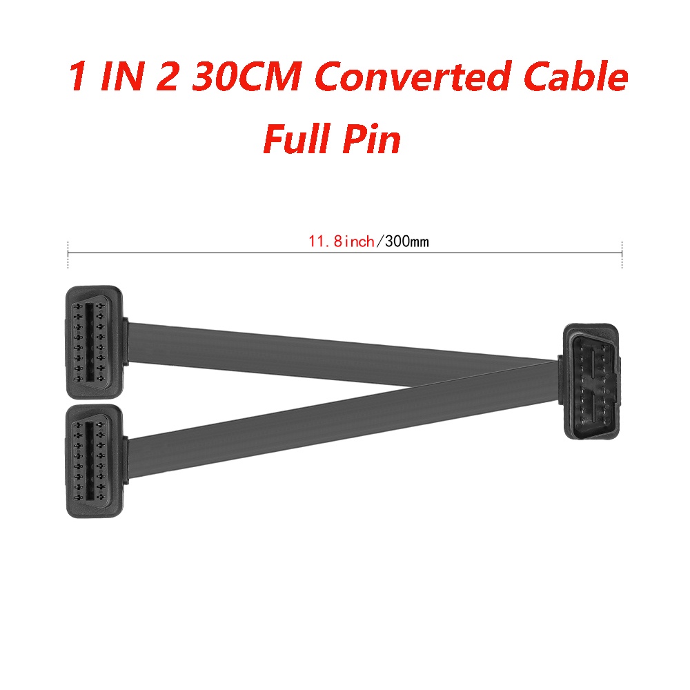 Dây Cáp Chuyển Đổi OBD 1 Sang 2 OBD2 16 pin Dài 30cm 60cm Kèm Công Tắc OBD Cho Xe Hơi