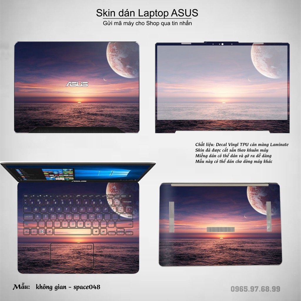 Skin dán Laptop Asus in hình không gian _nhiều mẫu 8 (inbox mã máy cho Shop)