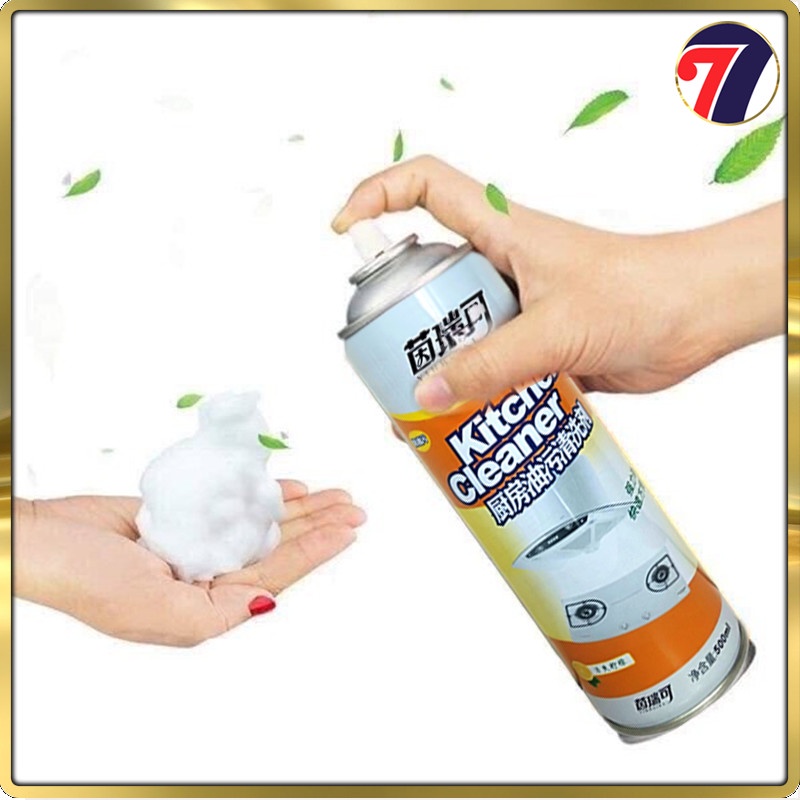 Bình xịt vệ sinh bếp bọt tuyết đa năng Kitchen Clear 500ml - Chai Vàng Cực Mạnh