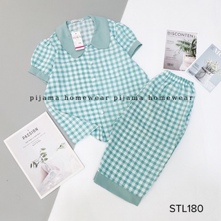 Bộ Pizama Lửng Cổ Sen Pijama Lụa Mango Cao Cấp