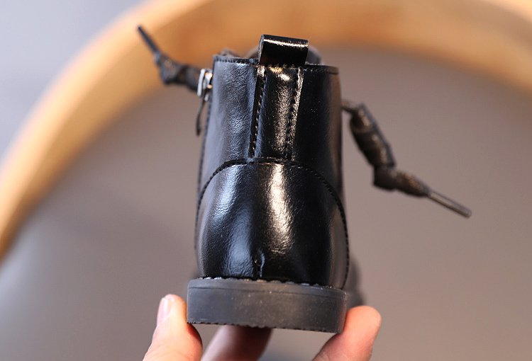 Giày bốt bằng da giữ ấm mềm mại và thoải mái thời trang dành cho trẻ em