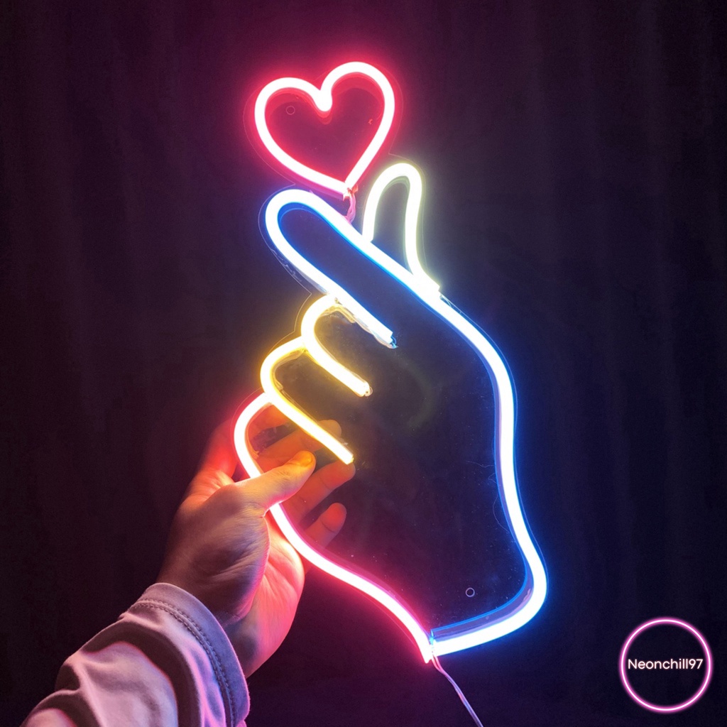 Đèn led neon bàn tay Neonchill97, 33 x 15 cm, nhiều màu sắc