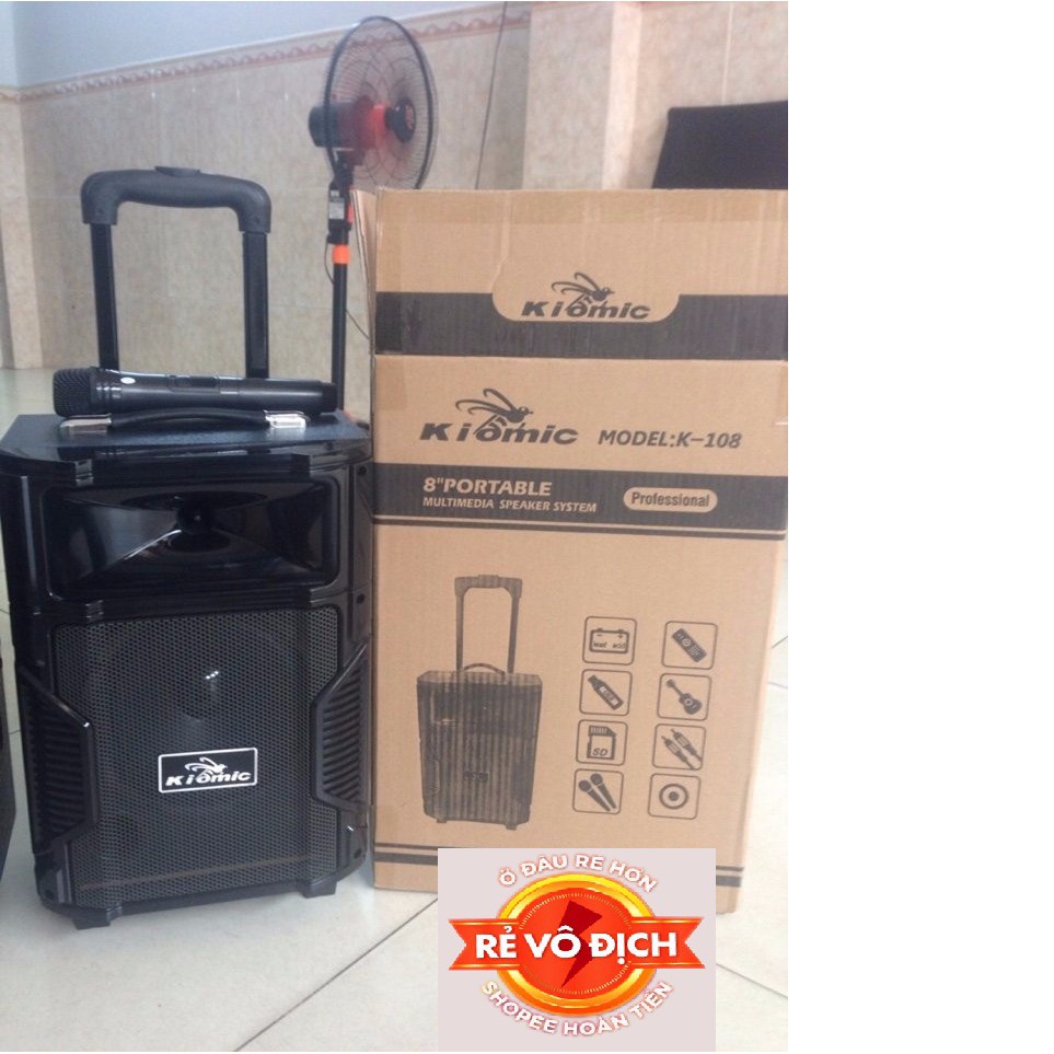 LOA KEO KIOMIC K108 TẶNG MIC KHÔNG DÂY