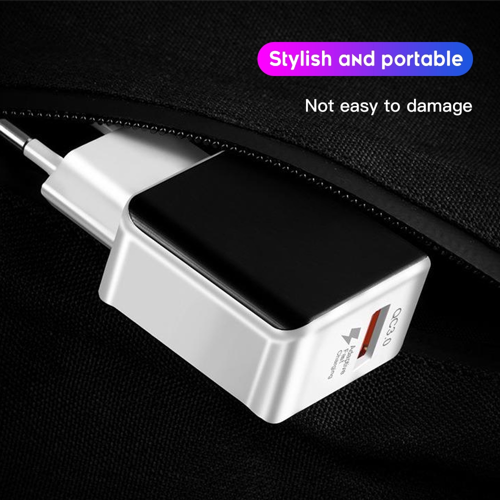 QC3.0 Fast Charger EU US Plug Portable Travel Quick Charger Adapter
