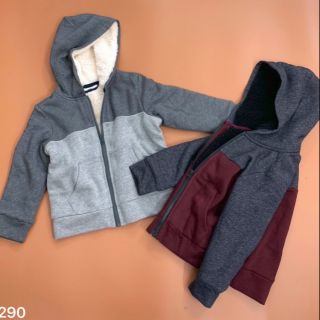 Áo khoác nỉ lót lông cừu cho bé trai 6-7T