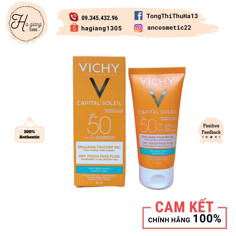 [Mẫu mới 2021] Kem chống nắng Vichy Laboratoires CAPITAL SOLEIL SPF50+