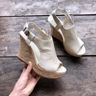 Sandal hở mũi đế xuồng vân cói