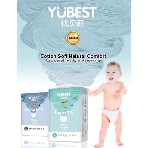 Combo 2b Bỉm Yubest ANGEL/GOLD/NATURAL/NIGHT nội địa trung dán/ quần đủ size S90/ M84/L78/XL72/XXL66