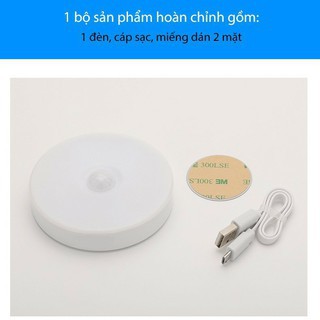 Đèn LED cảm ứng trong đêm có người đi qua tự động sáng, sử dụng pin sạc cao cấp, tặng cáp sạc (Bán lỗ xin đánh 5 sao)