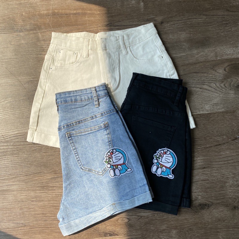 [SALE UP TO 50%] LEN clothing quần short jeans doraemon 3 màu 8046-8047-8048