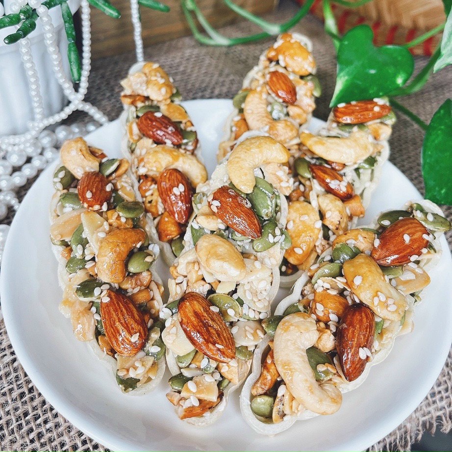 Bánh thuyền siêu hạt dinh dưỡng healthy phù hợp người ăn kiêng giảm cân, tiểu đường, ngũ cốc ăn vặt ngon rẻ Sài Gòn