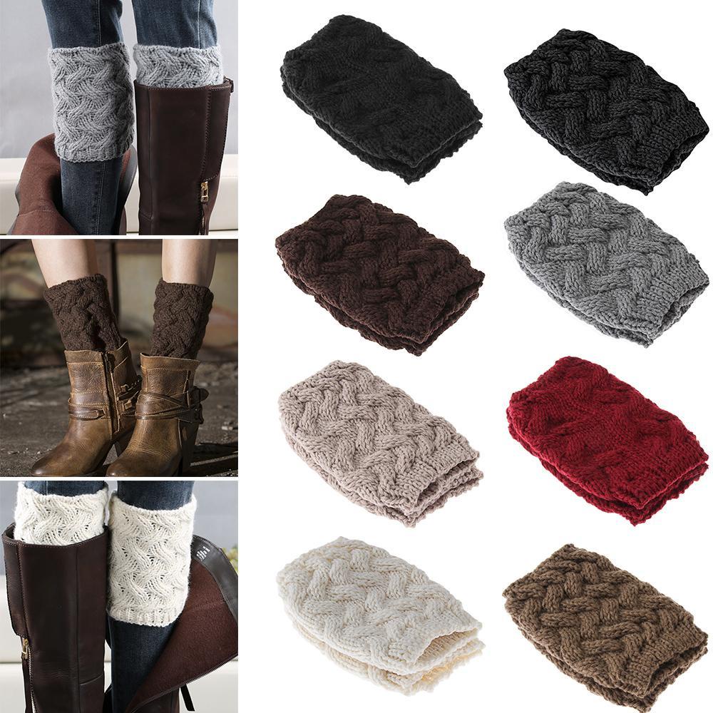 LEILY Vớ Ống Chân Dệt Kim Giữ Ấm Khi Mang Giày Bốt