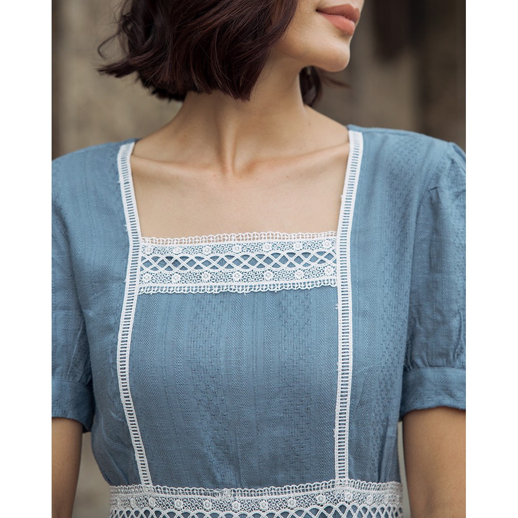Đầm Nữ Linen Xanh F2 Fashion &amp; Freedom