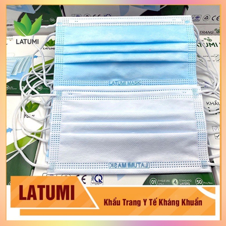 Khẩu Trang Y Tế 4 Lớp Có LOGO,Kháng Khuẩn LATUMI, Ngăn Bụi, Phòng Chống Lây Nhiễm Qua Đường Hô Hấplagini_shop | BigBuy360 - bigbuy360.vn
