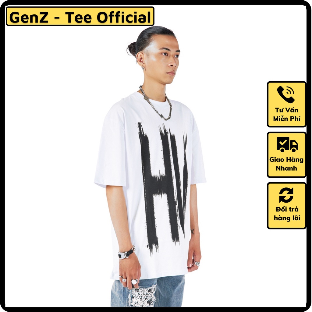 Áo chữ HƯ mặc phong cách trẻ trung, nam nữ mặc form cực đẹp