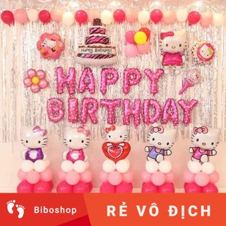 SET TRANG TRÍ SINH NHẬT  BÉ GÁI - BÓNG BAY SINH NHẬT GIÁ RẺ - BÓNG MÈO KITTY -PHỤ KIỆN SINH NHẬT GIÁ RẺ - GIÁ SỈ