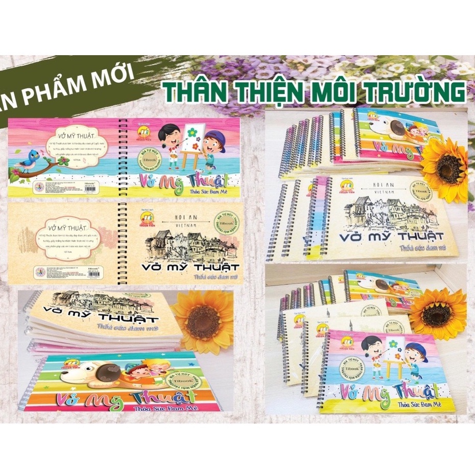 Tập Vở Mỹ Thuật Lò Xo Tân Thuận Tiến 120 Trang Định Lượng 70 ( Bìa Tự Hủy Thuân Thiện Môi Trường )