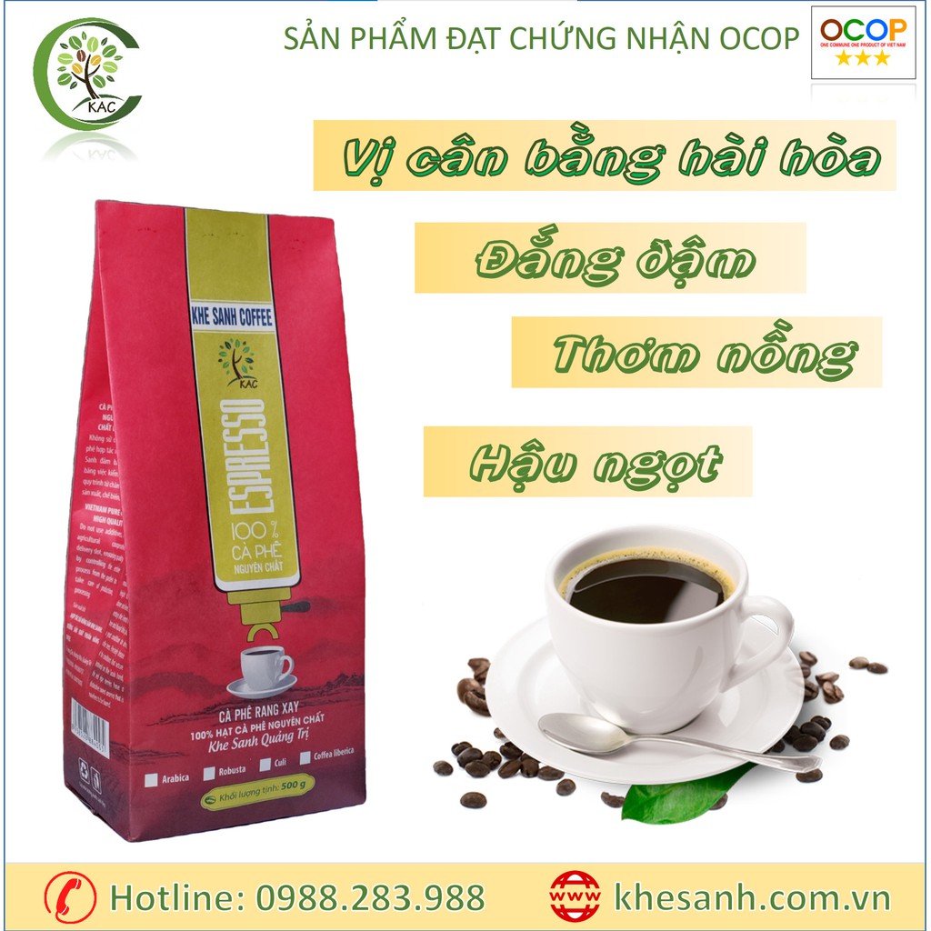500Gr Cà phê rang xay nguyên chất Khe Sanh (KAC) - Cà phê sạch 100% | BigBuy360 - bigbuy360.vn